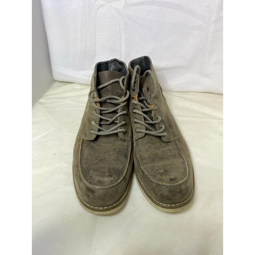 Varese Men’s Grey Sydney Lace-Up Leather Dessert Style Chukka Boot Mens Sz 9
